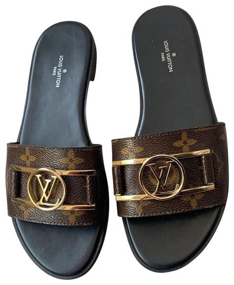 louis vuitton lock it flat mule review|louis vuitton mules and slides.